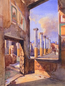 Das Haus der bunten Kapitelle in Pompeji von Giacinto Gigante