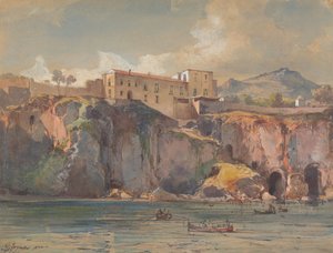 Blick auf Klippen bei Amalfi von Giacinto Gigante