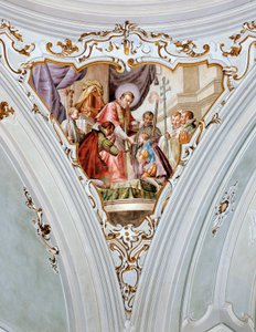 Der heilige Aloisius Gonzaga empfängt seine erste Kommunion von Karl Borromäus