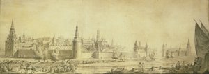 Panoramablick auf den Moskauer Kreml Ende des 18. Jahrhunderts, Ende der 1790er Jahre