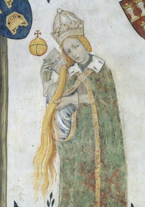 Die neun Helden und die neun würdigen Frauen, Detail von Äthiopien, das ihr Haar kämmt von Giacomo Jaquerio