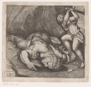 David enthauptet Goliath von Giacomo Piccini
