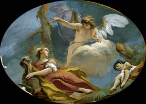 Hagar und Ismael in der Wüste, ca. 1728