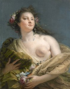 Porträt einer Dame als Flora von Giambattista Tiepolo
