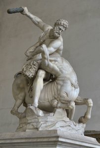 Herkules im Kampf gegen den Zentaur Nessus