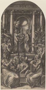Die Heirat der Jungfrau von Gian Jacopo Caraglio after Parmigianino