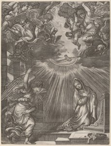 Die Verkündigung von Gian Jacopo Caraglio after Titian