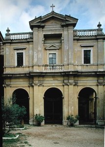 Fassade der Kirche, erbaut ca. 1625