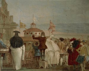 Die neue Welt (venezianischer Karneval) von Giandomenico  Tiepolo