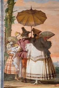 (Detail) Der Sommerspaziergang, aus dem Raum des gotischen Pavillons, in der Foresteria, 1757