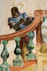 Maure hält ein Tablett, aus dem Raum der Karnevalsszenen in der Foresteria, 1757