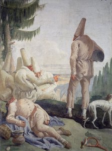 Pulcinella im Urlaub von Giovanni Domenico Tiepolo