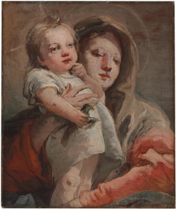 Die Madonna und das Kind mit einem Stieglitz von Giovanni Domenico Tiepolo