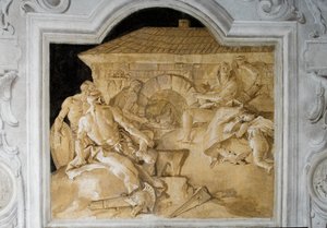 Vulkan in seiner Schmiede, aus dem Raum der Aeneis in der Palazzina, 1757
