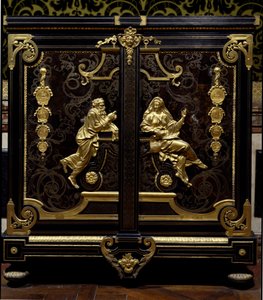 Möbel im Régence-Stil: Schrank mit Münzen von Gilles Marie Oppenord