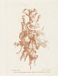 Trophäe mit Musikinstrumenten