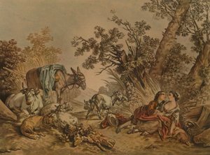 La Grande Pastorale, Nr. 602, Pastoralszene, um 1740-1770, 1913