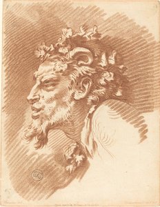 Kopf eines Fauns von Gilles Demarteau, the Elder after François Boucher
