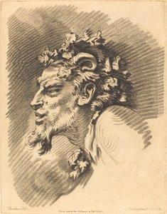Kopf eines Fauns von Gilles Demarteau, the Elder after François Boucher