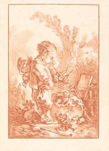 Der Dieb von Gilles Demarteau, the Elder after François Boucher