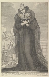 Marie Stuart, 1647 von Gilles Rousselet and Abraham Bosse