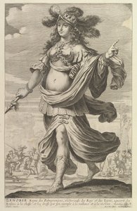 Zénobie, 1647. Schöpfer: Gilles Rousselet, Abraham Bosse von Gilles Rousselet and Abraham Bosse