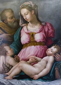 Die Heilige Familie und Johannes der Täufer von Giorgio (and workshop) Vasari