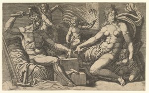 Venus und Vulkan an der Schmiede von Giorgio Ghisi