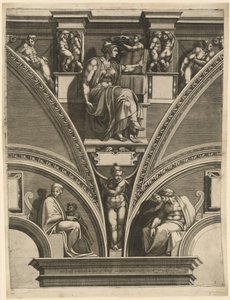 Die eritreische Sibylle von Giorgio Ghisi after Michelangelo