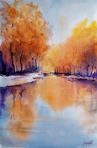Herbstflussglühen von Giorgio Gosti