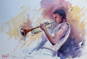 Jazz Trompetenspieler von Giorgio Gosti
