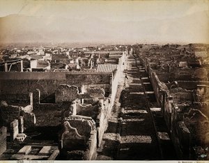 Luftaufnahme der archäologischen Stätte von Pompeji von Giorgio Sommer