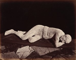Menschlicher Abdruck, Pompeji von Giorgio Sommer