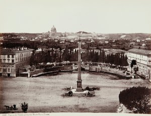 Ansicht der Piazza del Popolo vom Pincio (oder Pincio-Hügel), Rom von Giorgio Sommer