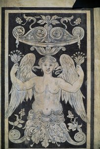 Allegorische Figur, Palazzo dei Cavalieri oder Palazzo della Carovana, Piazza dei Cavalieri, Pisa, Toskana, Italien von Giorgio Vasari