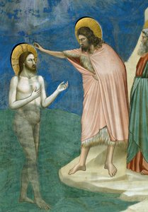 Taufe Christi (Detail) von Giotto (c.1266 1337)