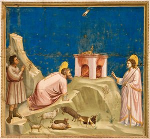 Engel kündigt Joachim an, dass er Vater wird von Giotto (c.1266 1337)