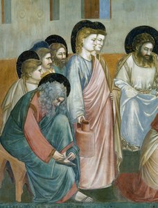Fußwaschung, (Detail) aus Leben und Passion Christi, von Giotto von Giotto (c.1266 1337)