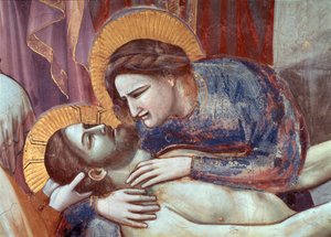 Klage Christi, Detail der Jungfrau (Fresko) von Giotto (c.1266 1337)