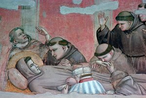 Fresko vom Tod des Heiligen Franziskus, 14. Jahrhundert