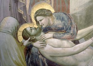 Die Beweinung Christi (Detail) von Giotto di Bondone