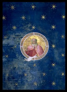 Der Prophet Jesaja, Detail vom Gewölbe, 1303-05 (nach der Restaurierung) von Giotto di Bondone