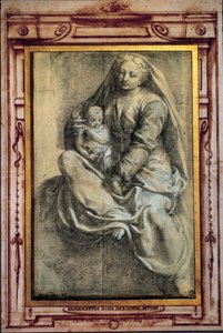 Jungfrau und Kind Lavis von Giovanni Antonio Dosi (1533-1610) 16. Jahrhundert