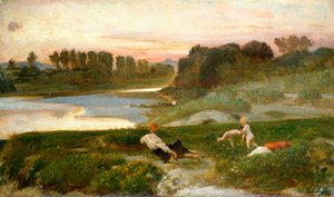 Abendzeit auf dem Bauernhof von Giovanni Costa