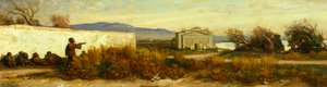 Türken nahe einem Tempel, von Giovanni, bekannt als Nino Costa