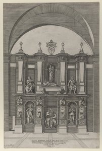 Speculum Romanae Magnificentiae: Grabmal von Julius II, 1582 von Giovanni Ambrogio Brambilla