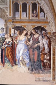 Florenz schickt Prostituierte ins Kloster (Detail) von Giovanni Antonio Bazzi Sodoma