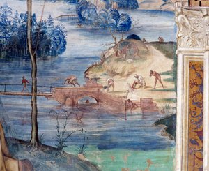 Wie der heilige Maurus auf dem Wasser geht, um Placidus zu retten (Detail)