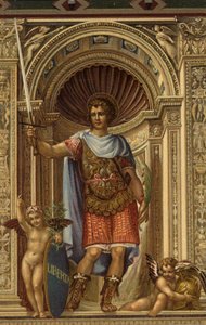 St. Victor, Gemälde von Il Sodoma im Palazzo Comunale, Siena, Italien
