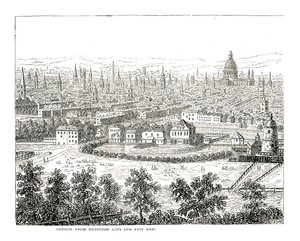 London von Islington City und East End. Nach einer Ansicht von Canaletti, veröffentlicht 1753